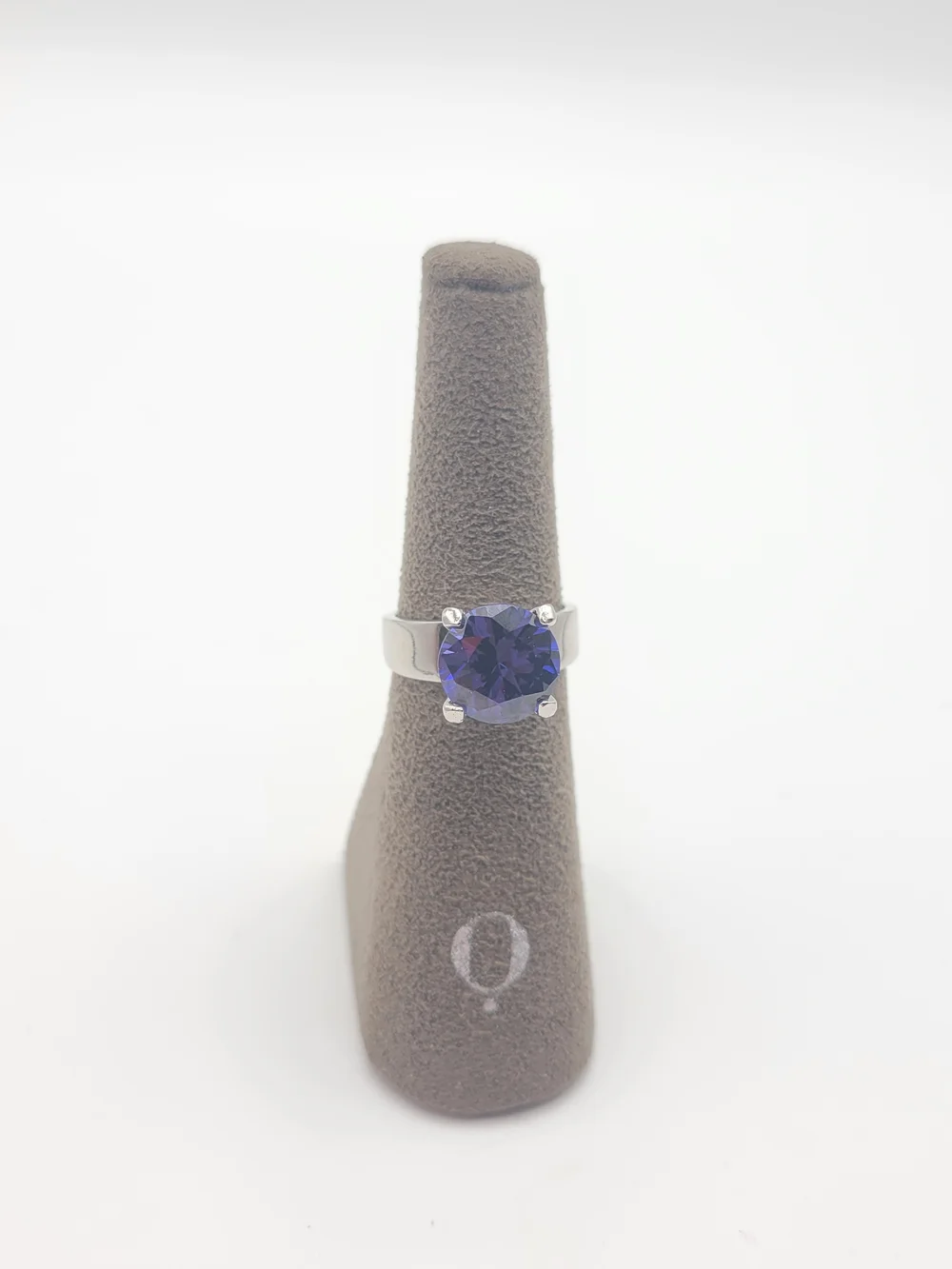 Sterling Silver With Simulated Tanzanite Ring Size 6.75